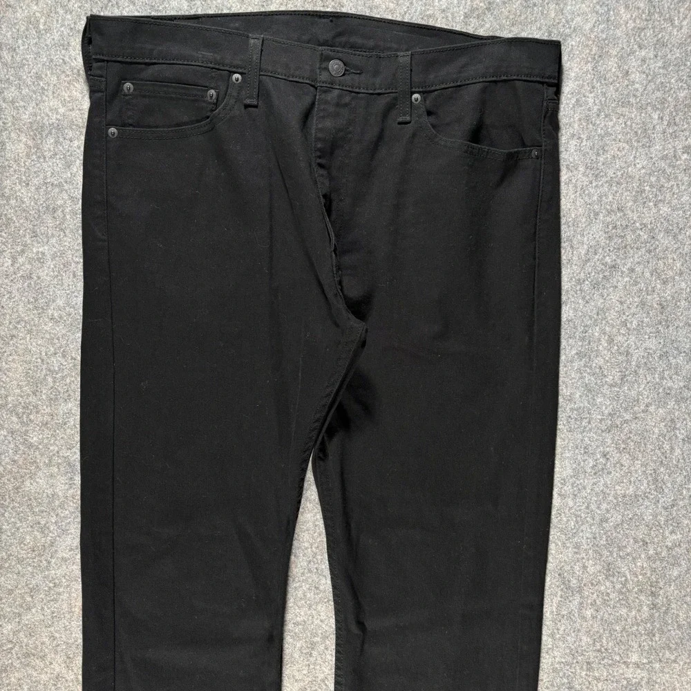 Levis‎ 513 Slim Straight Black Denim Jeans Mens W36 L32 (38x31) Stretch Classic
